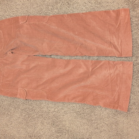 American eagle AE super high rise baggy wide leg size 6 reg pink corduroy pants - Picture 8 of 11